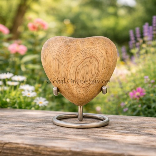 Holz andenken urne mit herz - urne,