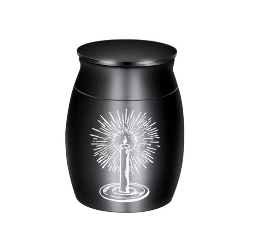 Kleine urne schwarz mit - kleine, in