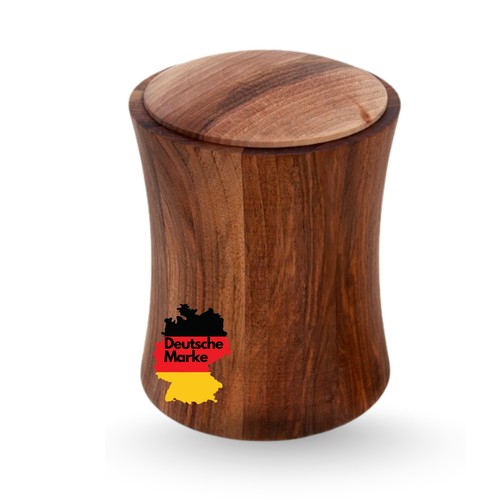 Holzurne walnuss rund - walnuss,