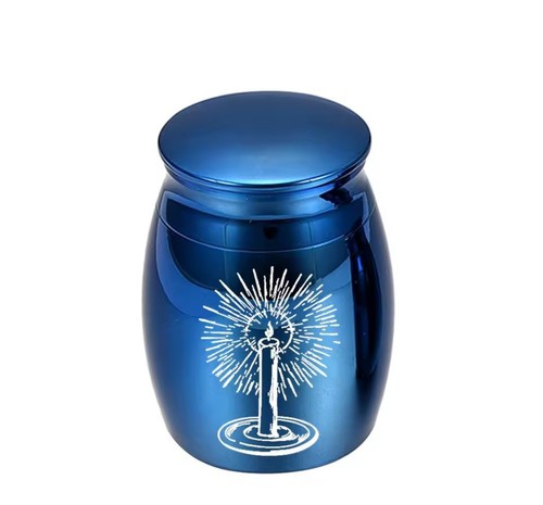 Kleine urne blau mit - urne,